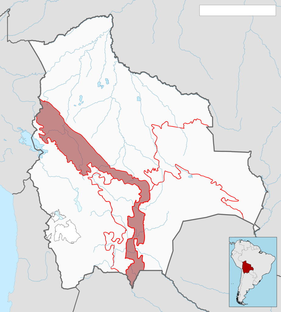 Mapa De Bolivia Region Yungas 923x1024